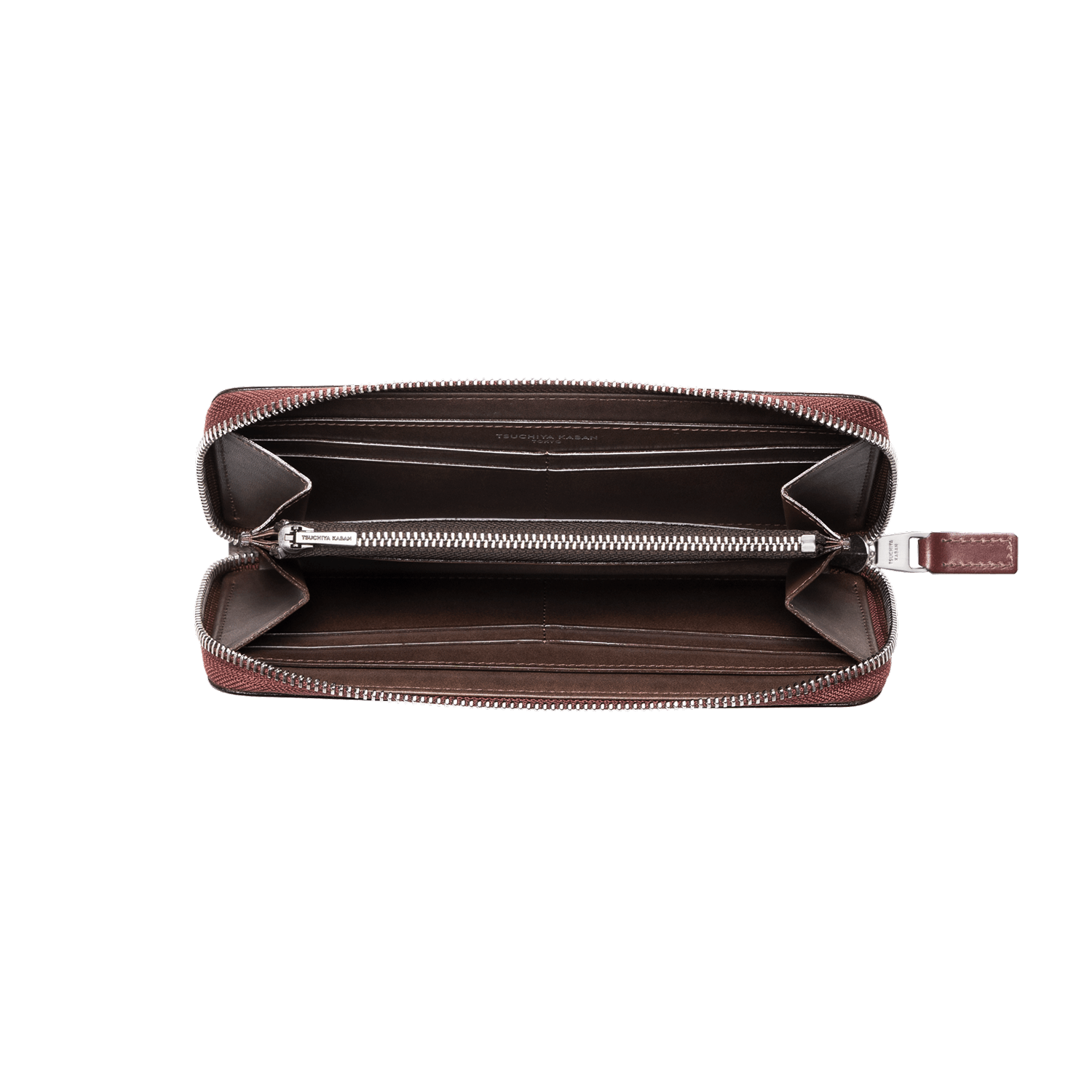 土屋鞄製造所 - 中文官網 - Cordovan 馬臀皮拉鍊長夾 002 - 琥珀紅色