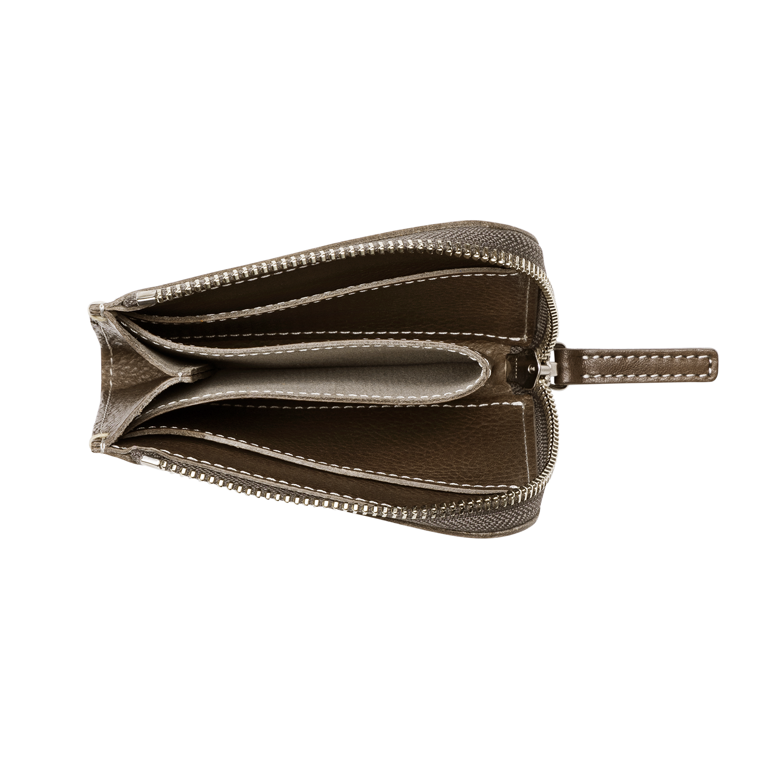 土屋鞄製造所 - 中文官網 - L型拉鍊短夾(Vachetta Milled Leather) - 霧灰棕色