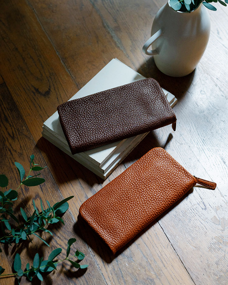 トーンオイルヌメ クッションファスナー長財布 土屋鞄製造所