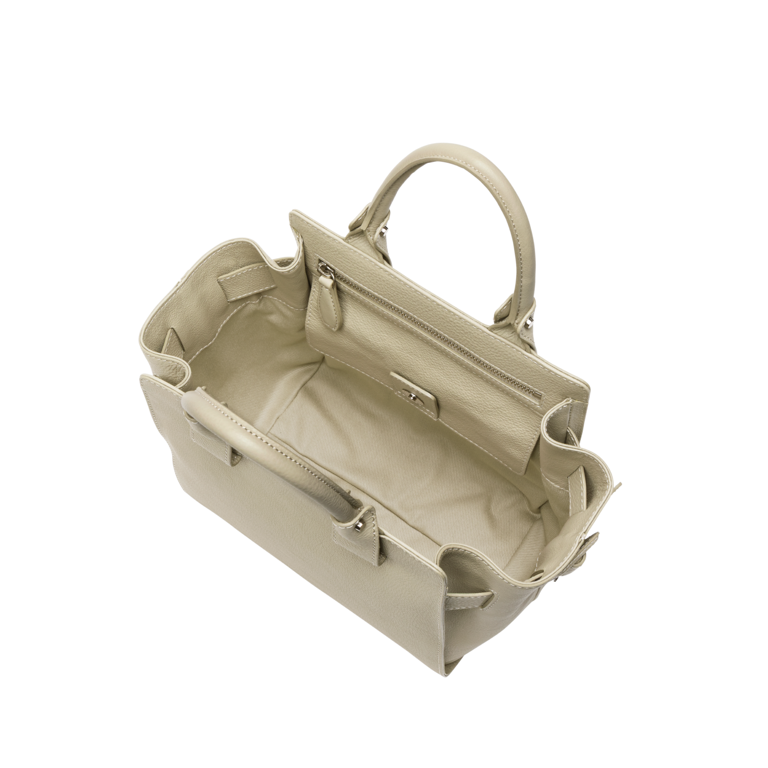 土屋鞄製造所 - 中文官網 - Gusset code 花綻托特包 - 蘑菇白色