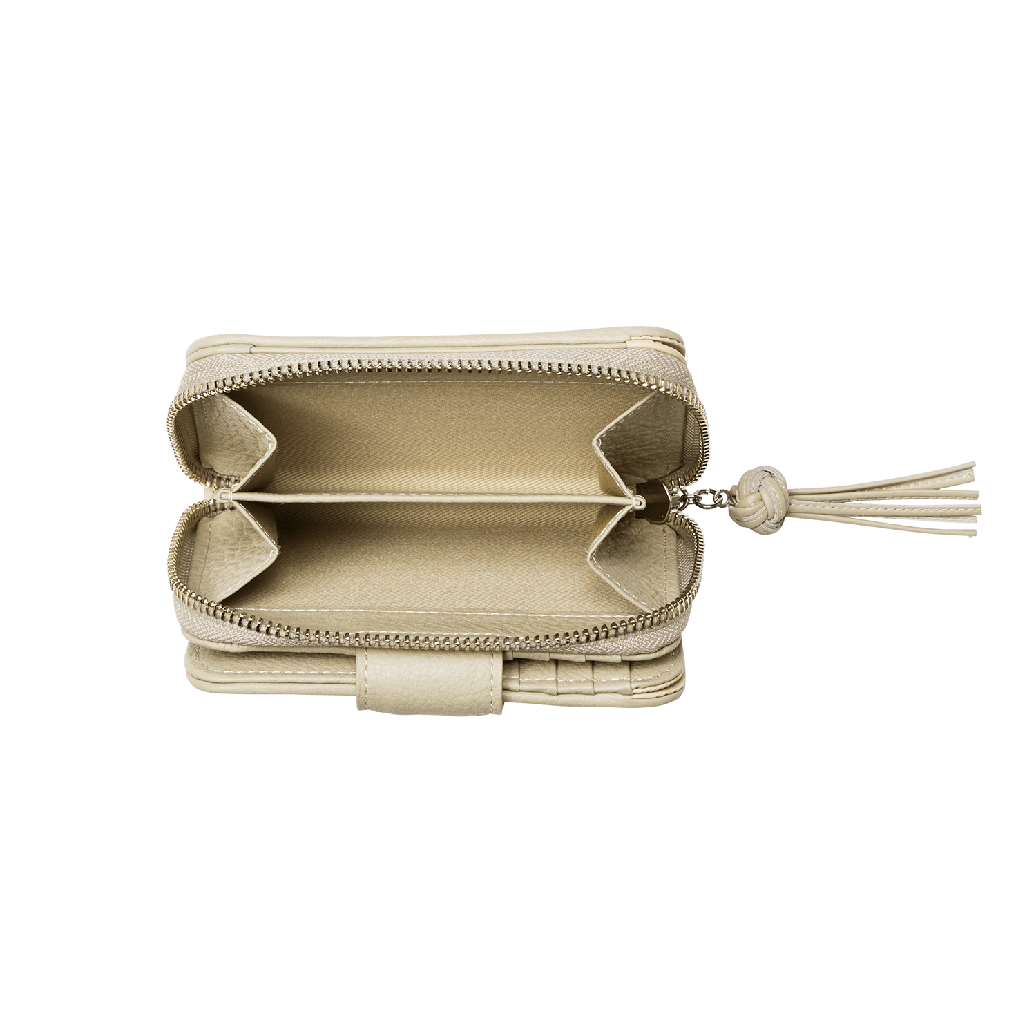 土屋鞄製造所 - 中文官網 - Gusset code 中型拉鍊短夾 - 蘑菇白色