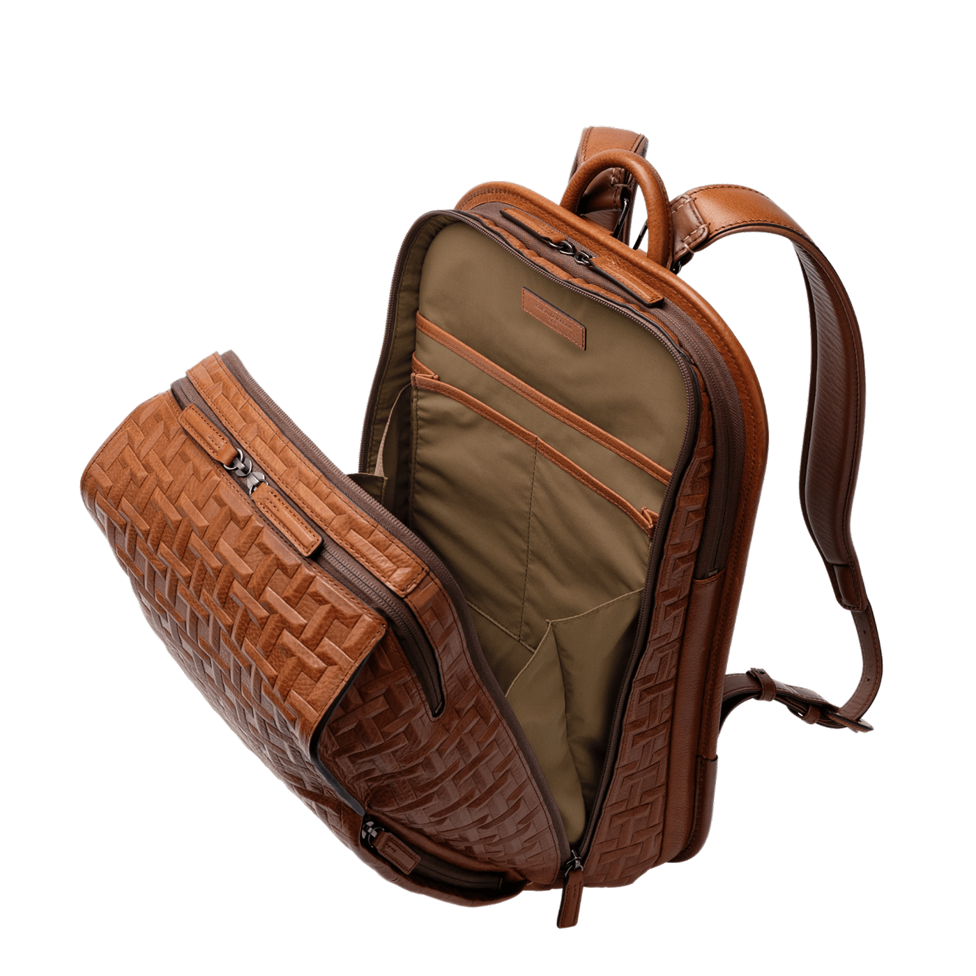 土屋鞄製造所 - 中文官網 - TSUCHIYA 後背包 壓紋款 - 棕色