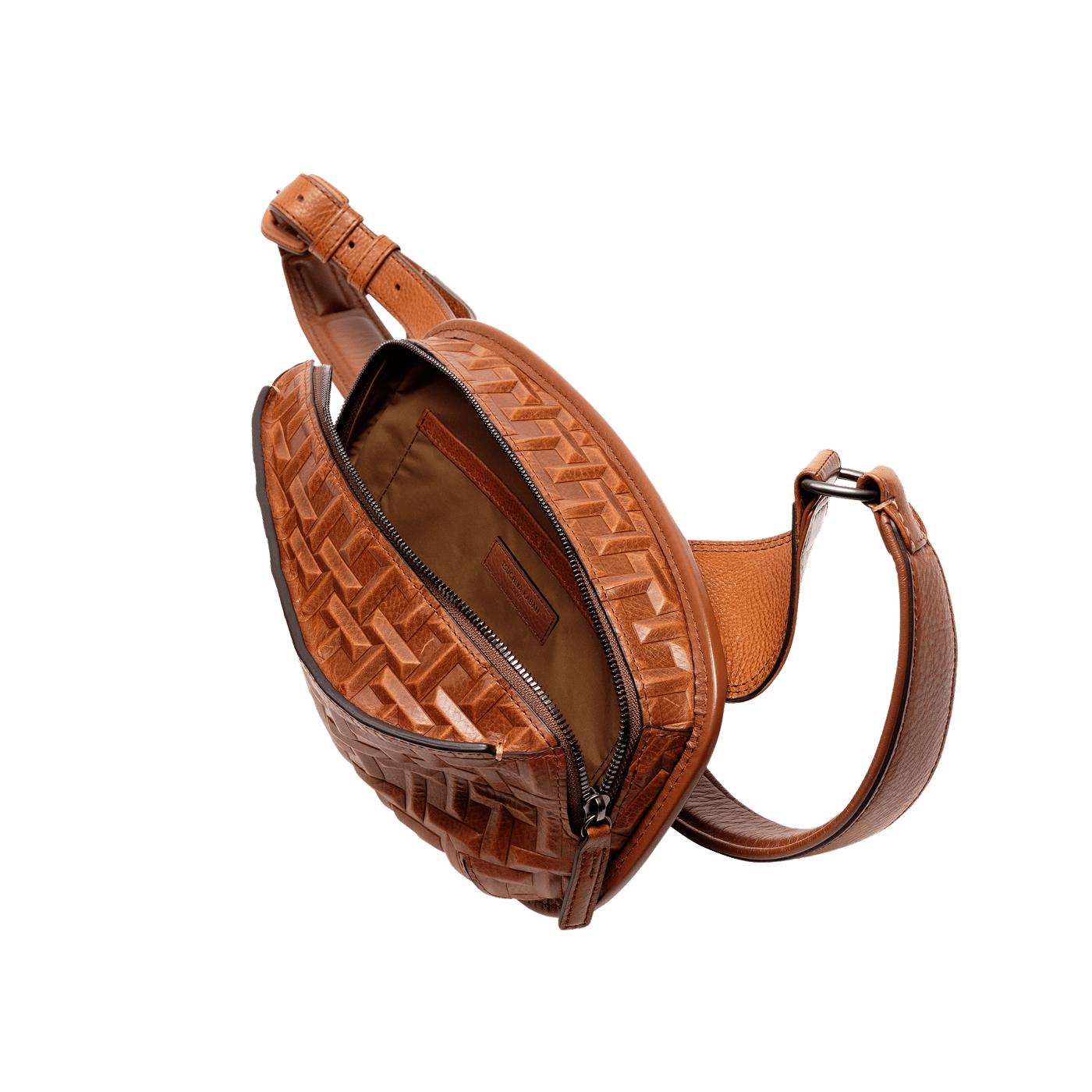 土屋鞄製造所 - 中文官網 - TSUCHIYA 斜背腰包 壓紋款 - 棕色